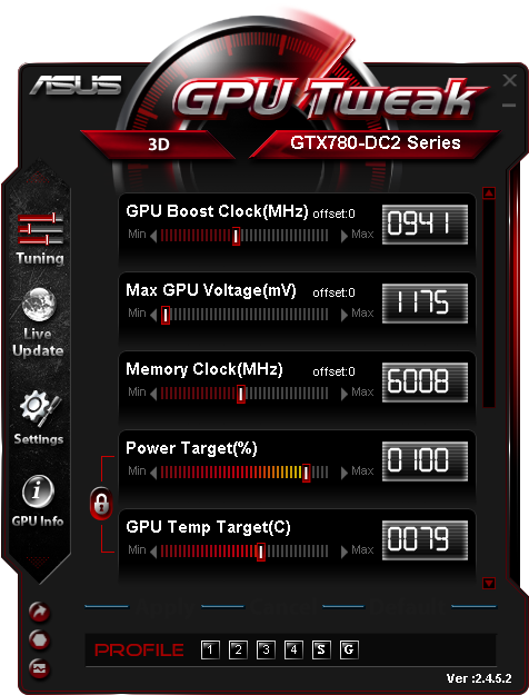 ASUS GTX780 DCUII GPUtweak 1
