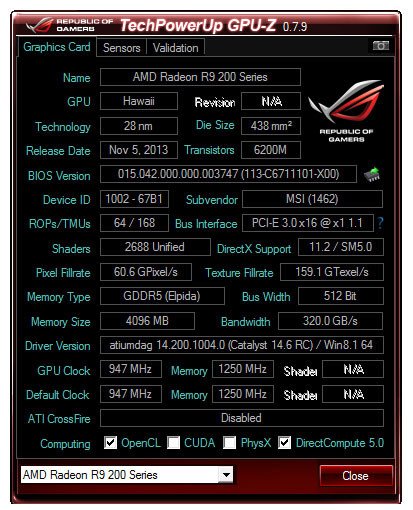 GPU-Z 0.7.9 ROG