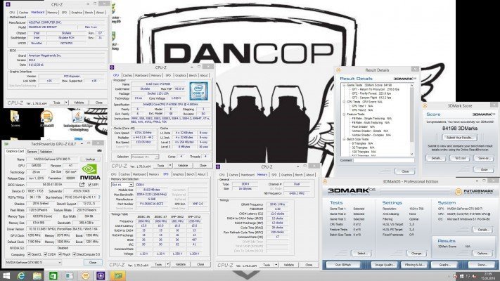 Dancop 3DMark05 84189 Marks