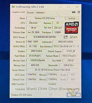 AMD RX 570 GPU-Z