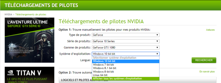 nVidia 32 bits drivers