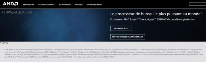 AMD Threadripper 2990WX Cinebench