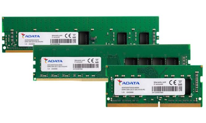 ADATA RAM industrielle 32 Go 3200 MHz